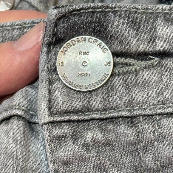 Jordan Craig Ross Mens Distressed Skinny Fit Jeans 40x32 Ripped Knees Frayed Hem - Picture 13 of 16